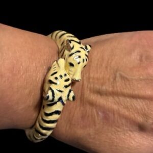 Enamel Tiger Cuff Bracelet Bangel